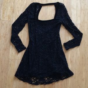 Free People Black Lace Dress